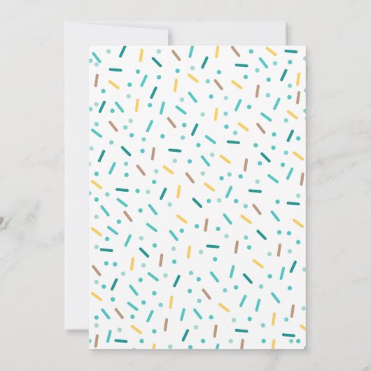 Donut Baby Strooi Uitnodiging Gestrooid Met Liefde (Achterkant)