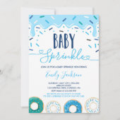 Donut Baby Strooi Uitnodiging Gestrooid Met Liefde (Voorkant)