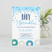 Donut Baby Strooi Uitnodiging Gestrooid Met Liefde (Staand voorkant)