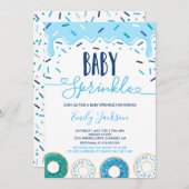 Donut Baby Strooi Uitnodiging Gestrooid Met Liefde (Voorkant / Achterkant)