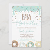 Donut Baby Strooi Uitnodiging Overgoten Met Liefde (Voorkant)