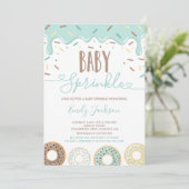 Donut Baby Strooi Uitnodiging Overgoten Met Liefde (Staand voorkant)