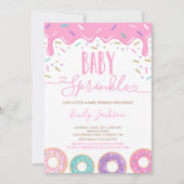 Donut Baby Strooi Uitnodiging Overgoten Met Liefde (Voorkant)
