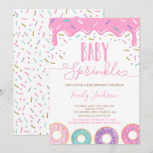 Donut Baby Strooi Uitnodiging Strooid Met Liefde