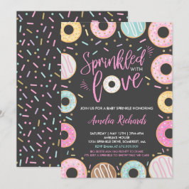 Donut Baby Strooiafsprinvitatie Gestrooid Met Lief Kaart