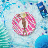 Donut Bachelorette Party Beach Girl Papieren Bordje (Feest)