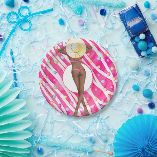 Donut Bachelorette Party Beach Girl Papieren Bordje (Feest)