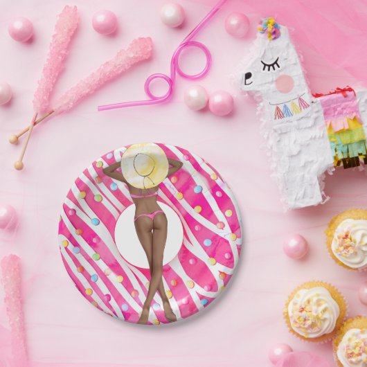 Donut Bachelorette Party Beach Girl Papieren Bordje (Feest)