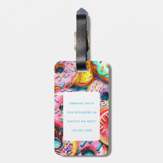 Donut Bagagelabels (Achterkant verticaal)