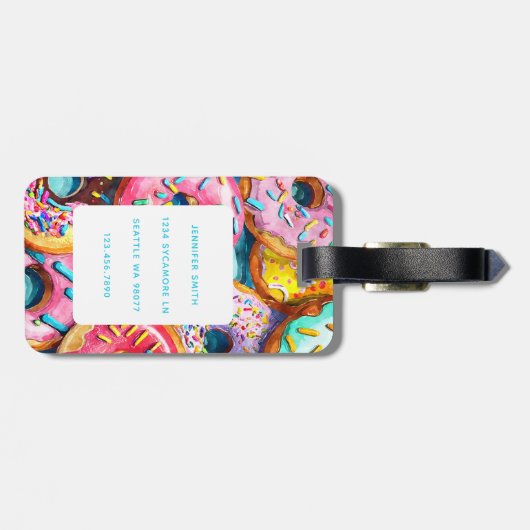 Donut Bagagelabels (Achterkant horizontaal)