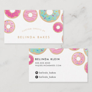 DONUT BAKER LOGO schattige bakroze nerts Visitekaartje