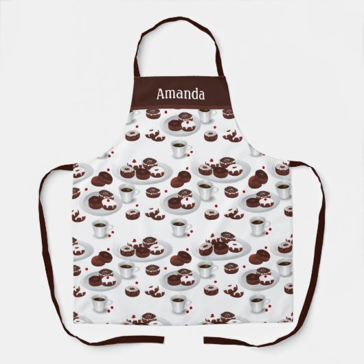 Donut Baker Schort voor aangepaste naam (Voorkant)