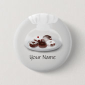 Donut Bakery Baker Naam Button (Voorkant)