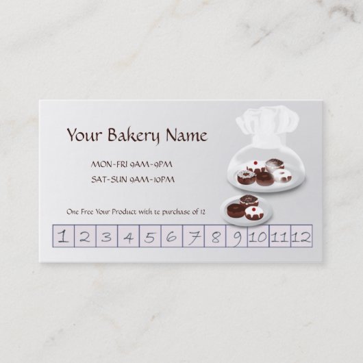 Donut Bakery Baker Shop Custom Loyalty (Voorkant)