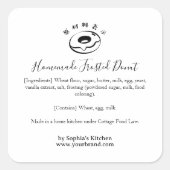 Donut Bakery Ingredient Label Minimalist Modern (Voorkant)