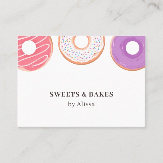 Donut Bakery Modern Visitekaartje (Voorkant)