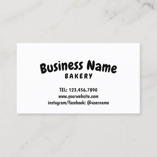 Donut Bakery Reward Kaart Loyalty Kaart (Achterkant)