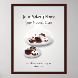 Donut Bakery Shop Floor Sign Poster