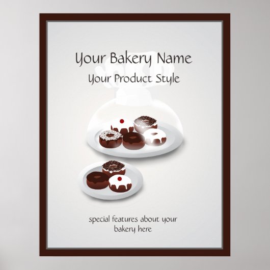 Donut Bakery Shop Floor Sign Poster (Voorkant)