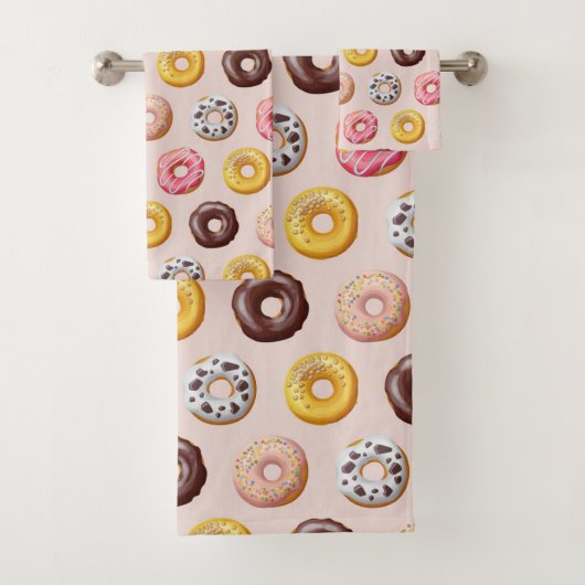Donut Bakery Shop Patroon Bad Handdoek (Insitu)