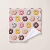 Donut Bakery Shop Patroon Bad Handdoek (Wasdoekje)