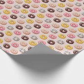 Donut Bakery Shop Patroon Cadeaupapier (Hoek)