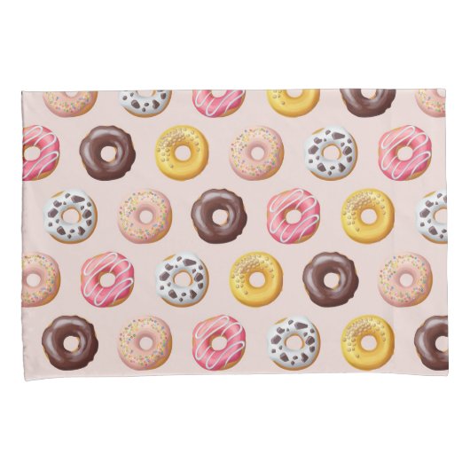 Donut Bakery Shop Patroon Kussensloop (Voorkant-Rechts)