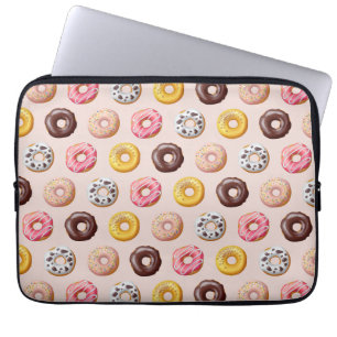 Donut Bakery Shop Patroon Laptop Sleeve