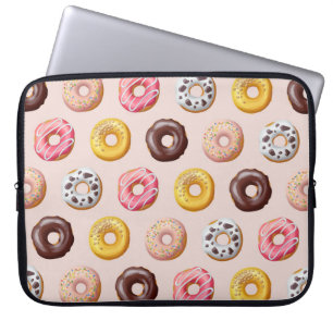 Donut Bakery Shop Patroon Laptop Sleeve