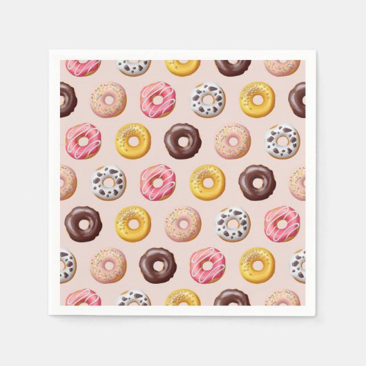 Donut Bakery Shop Patroon Servet (Voorkant)