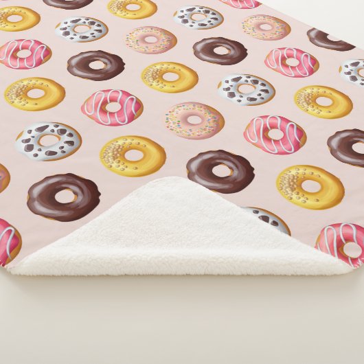 Donut Bakery Shop Patroon Sherpa Deken (3/4)