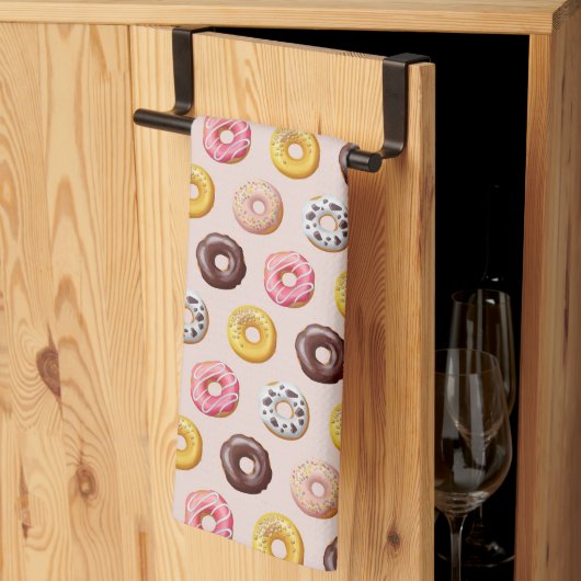 Donut Bakery Shop Patroon Theedoek (Derde Gevouwen)
