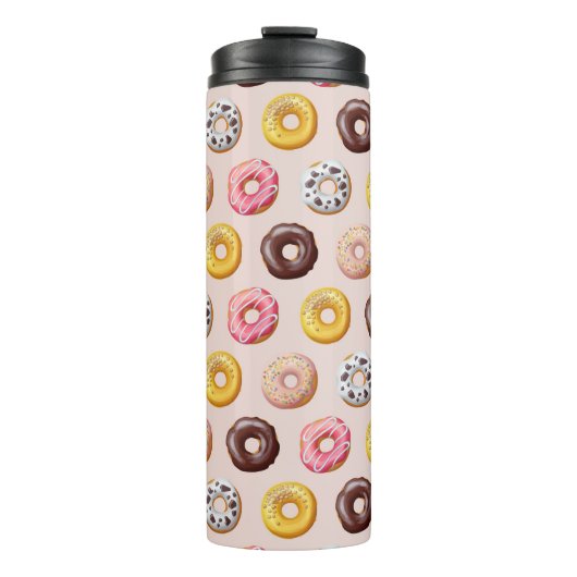 Donut Bakery Shop Patroon Thermosbeker (Voorkant)