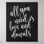 Donut bar 8x10 krijtbord huwelijksbord poster (Voorkant)