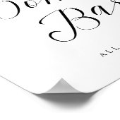 Donut Bar Chic Calligrafie Script Trouwbord Poster (Hoek)