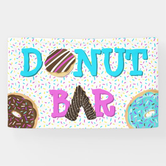 Donut Bar Doughnut Wall Spandoek (Horizontaal)