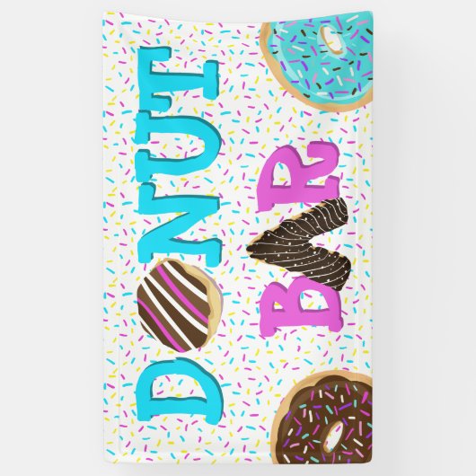 Donut Bar Doughnut Wall Spandoek (Verticaal)