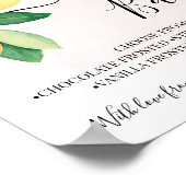 Donut Bar Feest Bruidsuitnodiging Huwelijk Citroen Poster (Hoek)