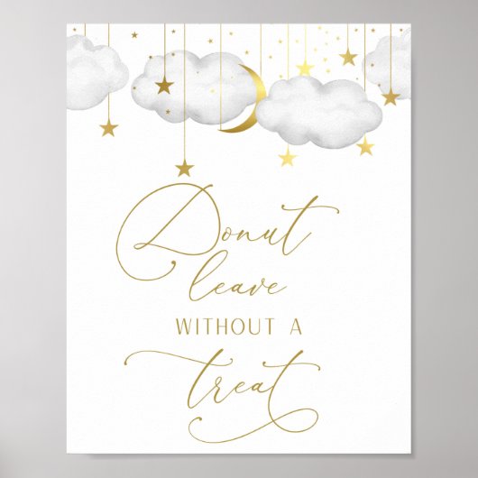 Donut Bar Sign, Baby shower Donut Sign Poster (Voorkant)