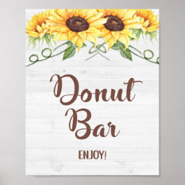 DONUT BAR Sunflower Shower of partijsymbool Poster