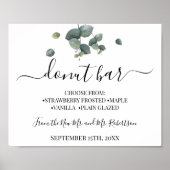 Donut Bar Sweets Table Wedding Reception Sign Poster (Voorkant)
