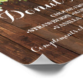 Donut Bar Sweets Table Wedding Sunflower Sign Poster (Hoek)