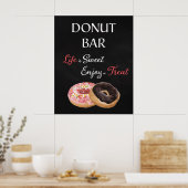 Donut Bar Trouwbord - Het leven is zoet Poster (Keuken)