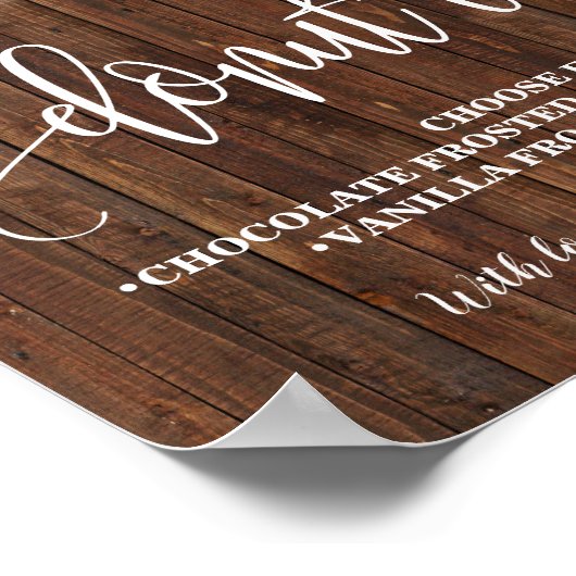 Donut Bar Westerne bridale bruiloft Poster (Hoek)