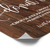 Donut Bar Westerse Bruiloft Bruidsfeest Bord Poster (Hoek)