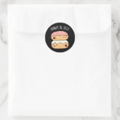Donut be Jelly Funny Donut Pun Ronde Sticker (Tas)
