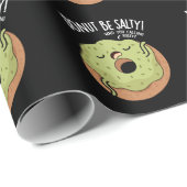Donut Be Salty Funny Donut Pun Dark BG Cadeaupapier (Rol Hoek)
