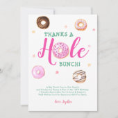 Donut Bedankt a Hole Bunch Foto Verjaardag Dank u (Voorkant)