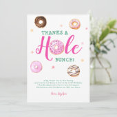 Donut Bedankt a Hole Bunch Foto Verjaardag Dank u (Staand voorkant)