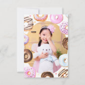Donut Bedankt a Hole Bunch Foto Verjaardag Dank u Notitiekaartje (Achterkant)